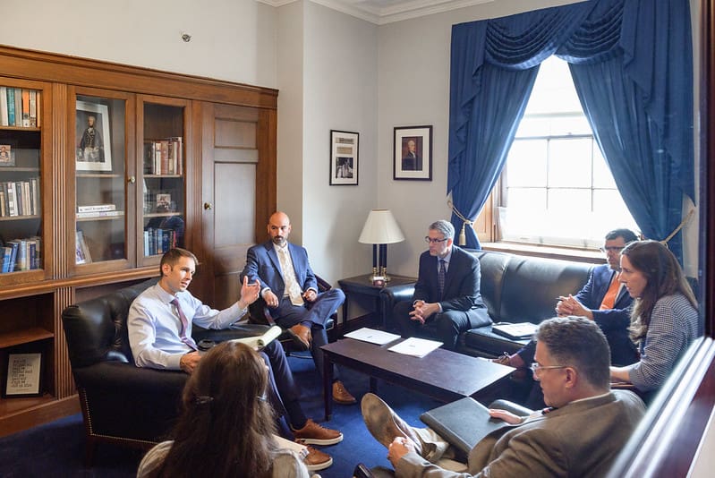 NACDS Policy Council members meet with Congressman Jake Auchincloss (D-MA). NACDS Policy Council members meet with Congressman Jake Auchincloss (D-MA).